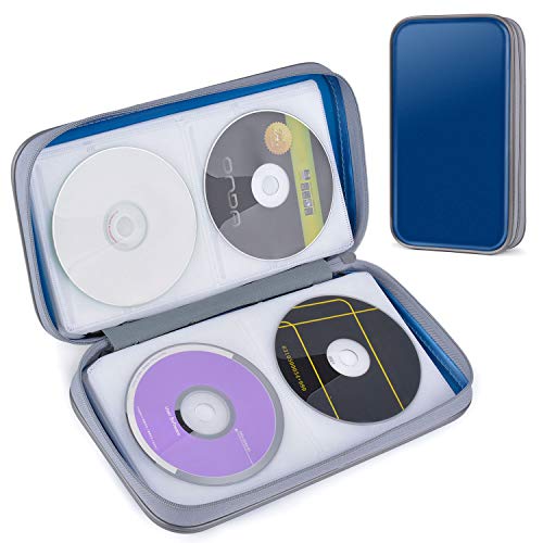 CD Estuche, Tinksky Porta CD para 80 CDs/DVDs Almacenamiento de CD para CD/DVD Protectora