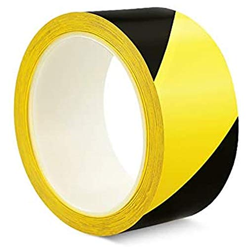 Cinta de seguridad NIAGUOJI 48 mm x 20 m, color negro y amarillo