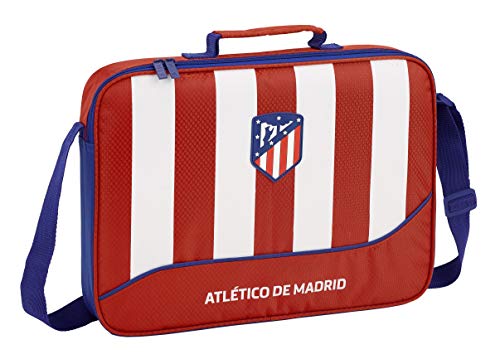 Club Atlético de Madrid Atlético De Madrid Bolso Maletín Cartera extraescolares niño Equipaje para niños, Roja, 38 cm