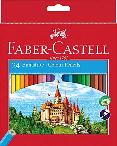 Faber-Castell 120124 - Set de 24 lápices ecológicos de colores, con sacapuntas