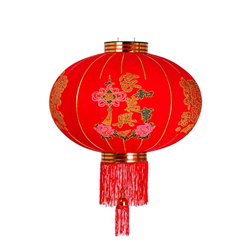 Festival chino y linterna de celebración Linterna Roja china, año nuevo chino linterna, chino Escena Decoración del Año Nuevo Festivales Decoraciones Linternas chinas ( Color : F , tamaño : 48CM )