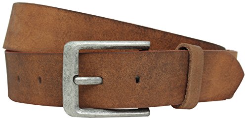Gusti Cinturón de piel para mujer – Cinturón de piel auténtica marrón – Ancho 4 cm marrón 115 cm