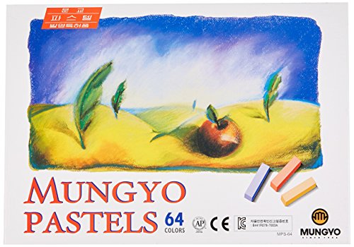 Juego de 64 tizas de colores variados de Mungyo, colores pastel, no tóxicos (B441R078-7003A)