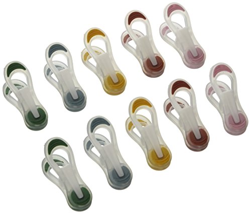 Jumbo Clip Pinzas, Multicolor, 2.5 x 3.5 x 7 cm, 10 Unidad