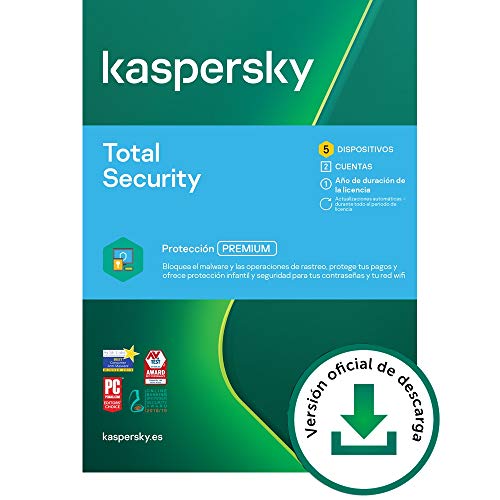 Kaspersky Total Security 2021 | 5 Dispositivos | 1 Año | PC / Mac / Android | Código de activación vía correo electrónico