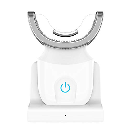 Kit de blanqueamiento de dientes eléctrico con luz LED Ajuste de tres niveles a prueba de agua Kit de cuidado dental eléctrico de 360 ° Instrumento de limpieza de dientes sónico Blanco