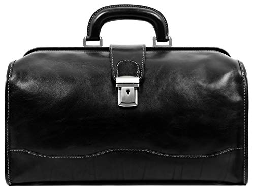 Leather Doctor Bag - David Copperfield (Negro)