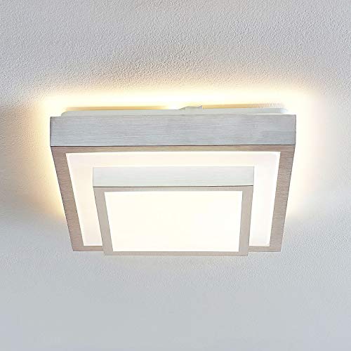 LED Lámpara de techo 'Mirco' (Moderno) en Gris hecho de Metal e.o. para Salón & Comedor (1 llama, A+) de LINDBY | lámpara LED, plafón LED, lámpara de techo