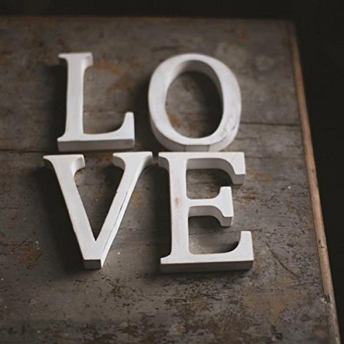 Letras de madera blanca "Love" para la decoración de bodas