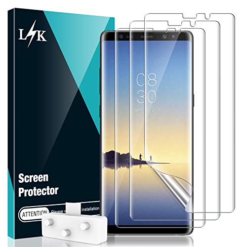 LϟK 3 Pack Protector de Pantalla para Samsung Galaxy Note 8 - HD Película Flexible Transparente Película de TPU Sin Burbujas Funda Compatible Sin Bordes Levantados Instalación Fácil