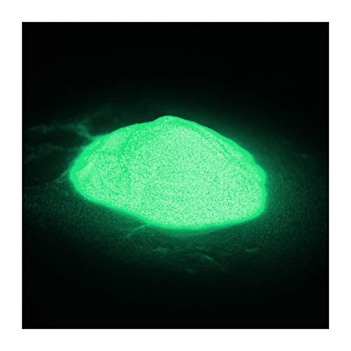 lumentics Afterglowing Glitter - Brillo en la oscuridad. Brillo de polvo de hadas con pigmentos de brillo posterior. (Color fluorescente: Verde)