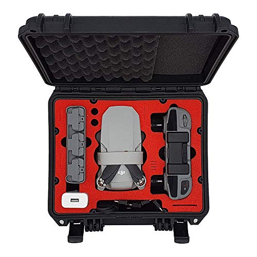MC-CASES® - Maletín Compacto para dji Mini 2 y Accesorios, para Flymore Kombo sin Protector de hélice - y está Fabricado en Alemania.
