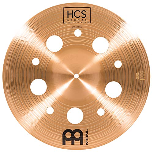 Meinl Cymbals 16" Trash China con agujeros - HCS acabado tradicional bronce para tambor, fabricado en Alemania, 2 años de garantía (HCSB16TRCH)