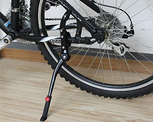 MINGZE Pata de Cabra para Bicicleta, Aleación de Aluminio Ajustable Kickstand de Bicicleta, Mountain Bike se Adapta a 24-28 Pulgadas Bicicletas