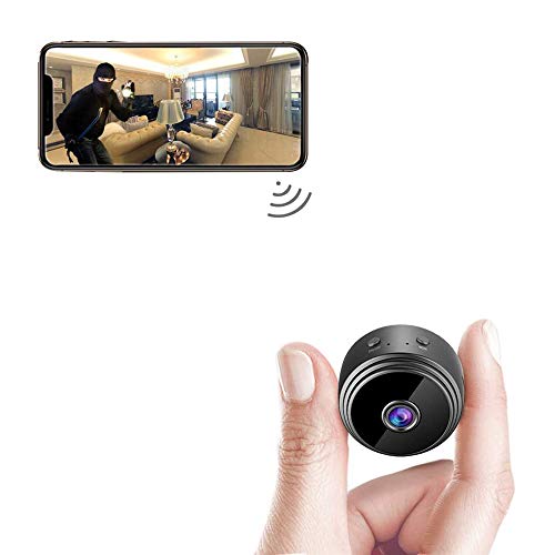 Mini Camara Espia Oculta,1080P HD Vigilancia,Portátil WiFi Cámara,Grabadora de Video,Camaras de Seguridad Pequeña con Visualización Remota para Interior/Exterior