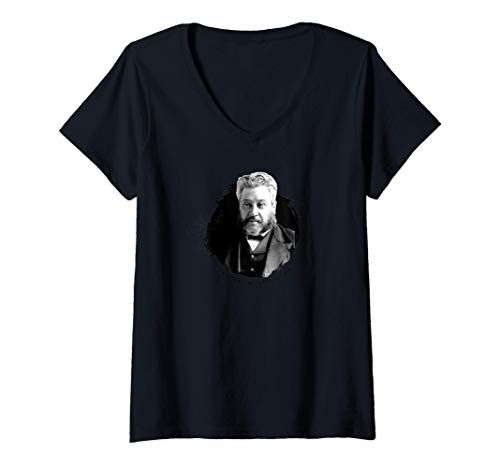 Mujer Charles Spurgeon Príncipe de los Predicadores Haddon Camiseta Cuello V