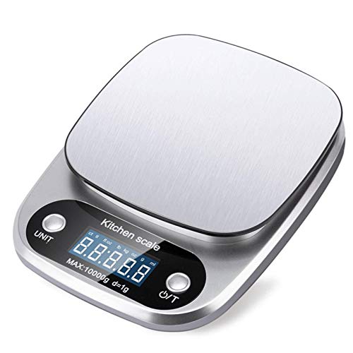N-B Digital Kitchen Scales 22lb 10KG/1g Multifunction Electronic Food Baking Cooking Scale with Stainless Steel High AccuracyScale with LCD Display and and Tare Function