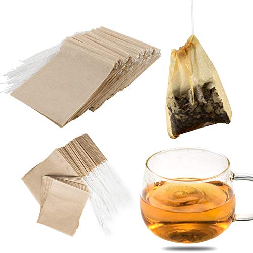 NEPAK 600 Pcs Bolsas de Té Cordón,Bolsas de Filtro de té,para té Suelto o té de Hierbas(pequeño 5 x 7 cm)