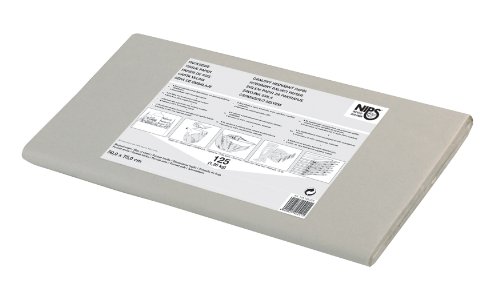 Nips - Papel de seda reciclado para embalar o rellenar paquetes (1,25 kg, 50 x 75 cm, 125 hojas), color gris