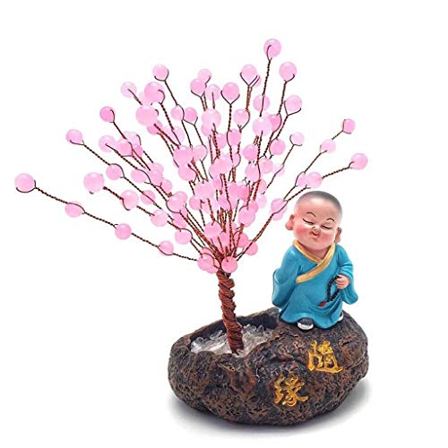 Ornamento de Escritorio Fortune árbol Lucky decoración Zen Impresiones cristalino colorido de la Fortuna Bonsai árbol del dinero for la buena suerte de Ministerio del regalo de la decoración espiritua