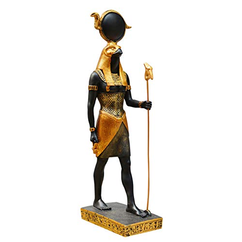 QMMD Dios de la Guerra Horus Souvenirs Antiguo Egipto Mythology Decoraciones del hogar Faraón Estatua Patrón Saint Resin Crafts