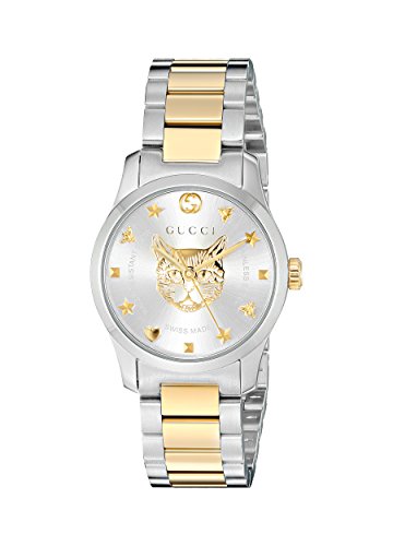 Reloj Gucci de Mujer G-Timeless 27 mm de Acero Inoxidable de Oro felino YA126596