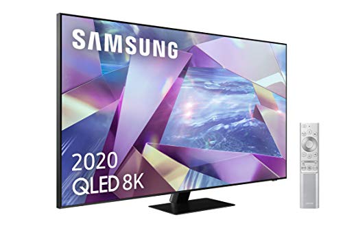 Samsung QLED 2020 55Q700T - Smart TV de 55" 8K, Direct Full Array HDR 1000, Inteligencia Artificial, MultiView, OTS+, Premium One Remote y Asistentes de Voz Integrados, con Alexa integrada