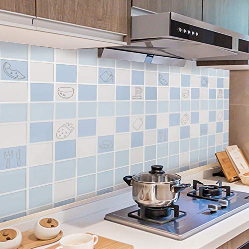 Surmounty Adhesivo decorativo para azulejos, 500 x 60 cm, PVC, lámina autoadhesiva, adhesivo para cocina, armario, muebles, mesa