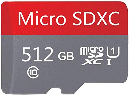 Tarjeta Micro SD de alta velocidad de 128 GB, 256 GB, 400 GB, 512 GB, 1024 GB, diseñada para smartphones Android, tabletas SDXC clase 10 con adaptador (512 GO-1)