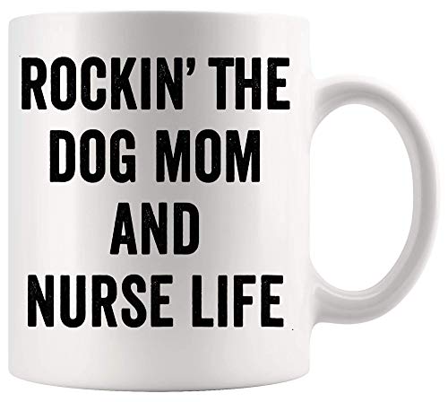 Taza Mug Taza de taza de amigo Mujer linda para enfermera practicante RN Friend Dog Mom Nursing Tazas 330Ml