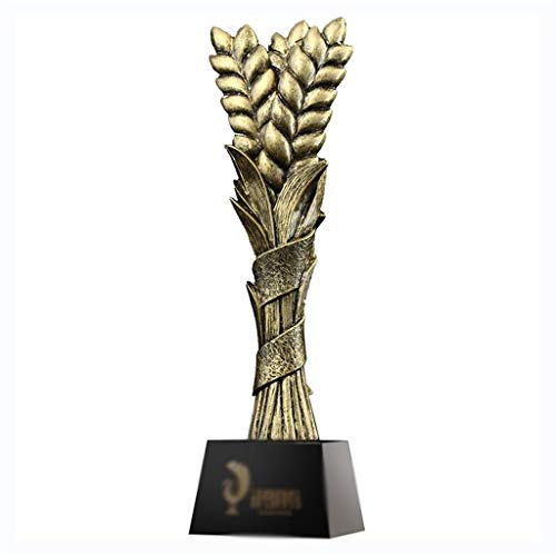 Trofeos De Bronce Antiguo Oreja De Trigo De Resina: Obsequios De Fiesta Y Rellenos De Bolsas De Botín Y Recompensas En El Aula Y Premios Deportivos (Color : Bronze, Size : 8 * 8 * 30cm)