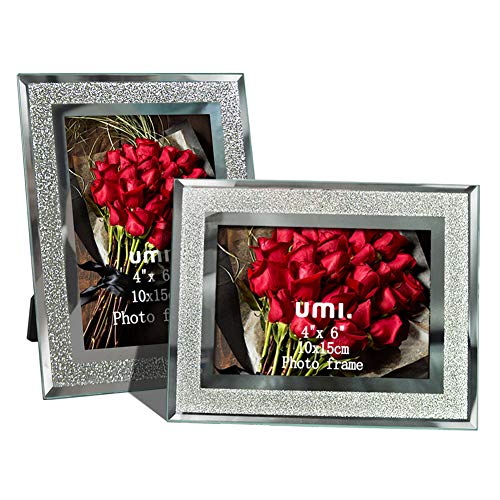 UMI. Essentials Marco de Fotos con Moldura Brillante de Cristal 10 x 15 cm, Juego de 2