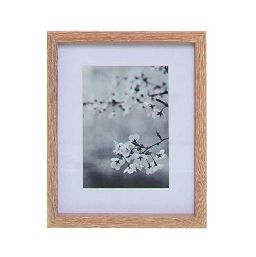 Vidal Regalos Cuado Decorativo Marco de Fotos 13 x 18 cm Portafotos Pared Madera Flores Cerezo Sakura Blanco y Negro 27 cm