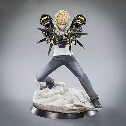 WISHVYQ One Punch-Man Anime Model Genos Genos Da Yijie Saitama's Disciple en Caja Versión Escultura Decoración Estatua Muñeca Modelo Juguete Altura 15cm