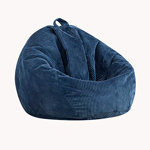 XGGYO Bean Bag Cover Silla Hi-Rest, Puff de Pera para Niños y Adultos, Puff Sofá para el Hogar o el Jardín, Solo Funda/azul / 75×90cm