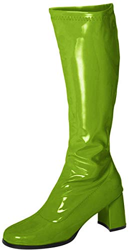 Zapatos con hebilla BS12733 para mujer, estilo retro de los años 60 y 70 para fiestas de disfraces, color Verde, talla 39 EU