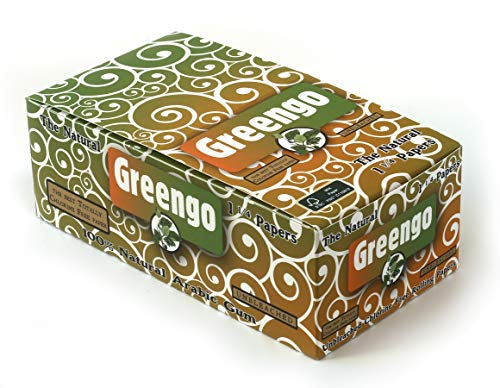 1 Caja - Papel Laminado Natural sin blanquear Greengo tamaño 1 1/4 - Total 50 folletos