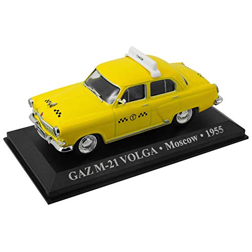 Altaya by Ixo Modelo de Coche en Miniatura Tipo para GAZ M-21 Volga - Taxi Moscú - 1955 (1:43) - Amarillo