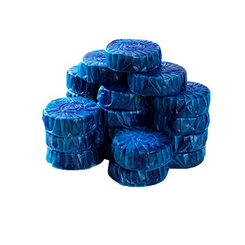 Amuzocity Paquete De 20 Tabletas Azules De Cisterna Para Inodoro, Lavabo Al Ras, Artículos De Limpieza Para Baño