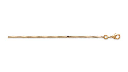 Ascalido - Pulsera tobillera en fina cadena chapada en oro para hombre, 25 cm de grosor, 1,4 mm de grosor