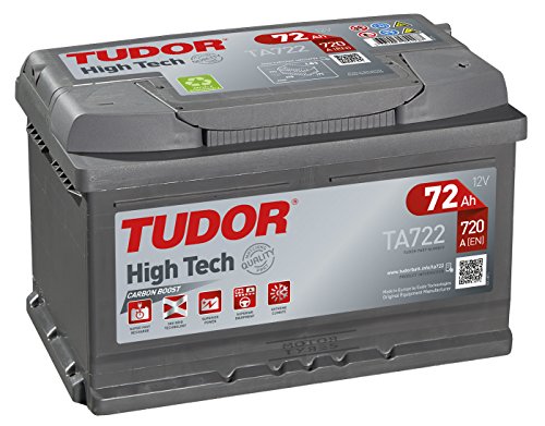 Batería para coche Tudor Exide HIGH-TECH 72Ah, 12V. Dimensiones: 278 x 175 x 175. Borne derecha.