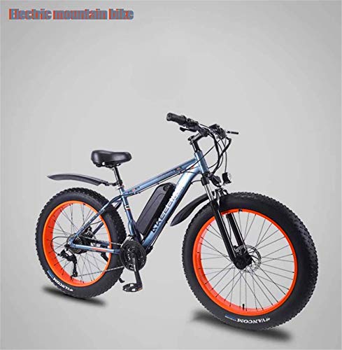 Bici electrica, Mens adultos bicicleta eléctrica de montaña, extraíble 36V batería de litio de 13Ah, Bicicletas 350W Playa Nieve, aleación de aluminio fuera del camino de la bicicleta, 26 pulgadas Rue