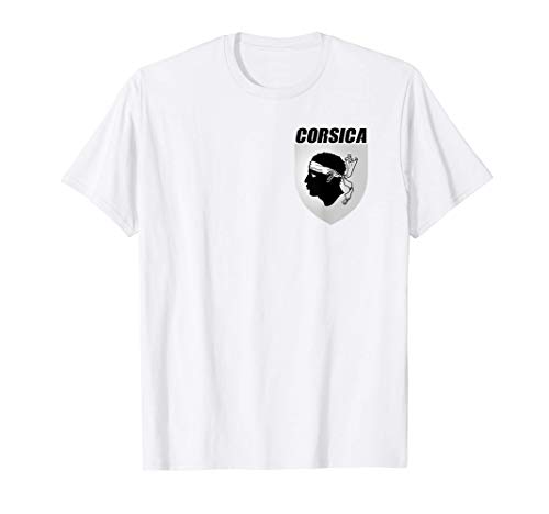 Corse France Souvenirs Moor's Head Coat Of Arms Of Corsica Camiseta