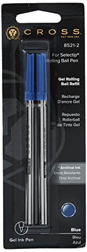 Cross Selectip Ballpoint Pen Refill, Blue 2 Count