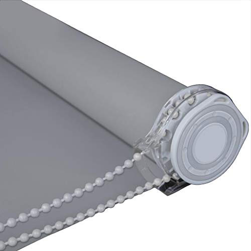 curtain YNFNGXU 100% Estores Enrollable-InstalaciónDe Impermeable  Fibra Engrosada  TelaPlata  GrisPersianas  Sin Perforación-0.6m / 0.8m / 1.2m / 1.4m Ancho (Size : 120 x 240 m)
