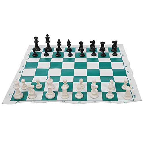 DAUERHAFT Chess Set International Chess Stable, para torneos para análisis de partidas Viajar(53cm)