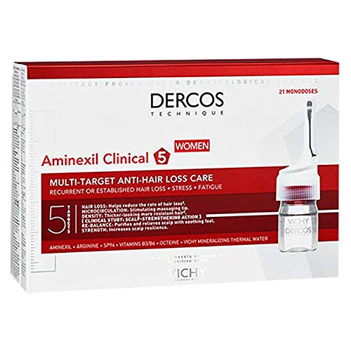 Dercos Aminexil Clinical 5 Intensive Anti-caída Multi-Acción Mujer, 21 Monodosis PRECIO ESPECIAL