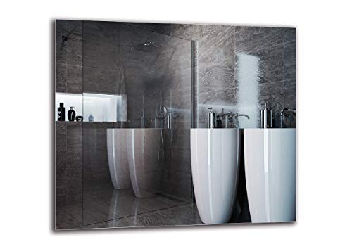 Espejo Standard - Espejo sin Marco - Dimensiones del Espejo 80x70 cm - Espejo de baño - Espejo de Pared - Baño - Sala de Estar - Cocina - Hall - M1ST-01-80x70 - ARTTOR