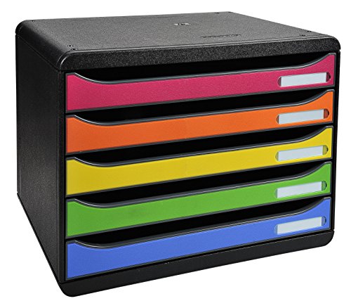 Exacompta 308798D - Caja organizadora, 5 cajones, color multicolor