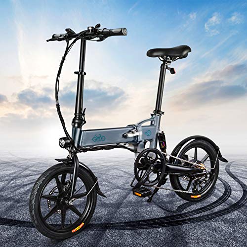 Fiido Bicicleta Eléctrica INOVIX D2s para Adultos, Seis Velocidades, Motor De 250W, 16 Pulgadas 7.5ah Rango De 65 Km, hasta 25 Km/h (Plazo De Entrega 7-10 Días
